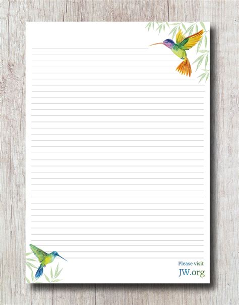 Letter Writing Templates Jw